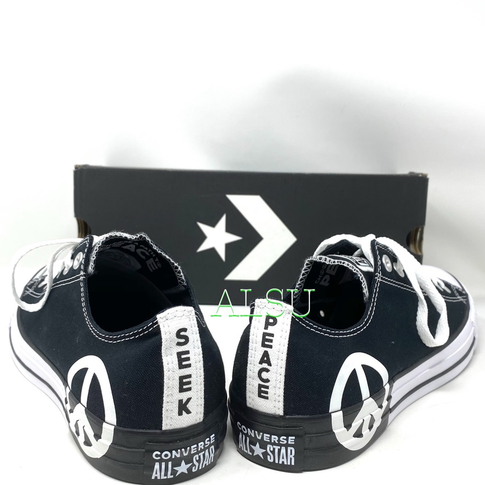 Converse Chuck Taylor ☮️ AS Canvas Low Skate Men’s Size Black Sneakers 165769F - Picture 12 of 13